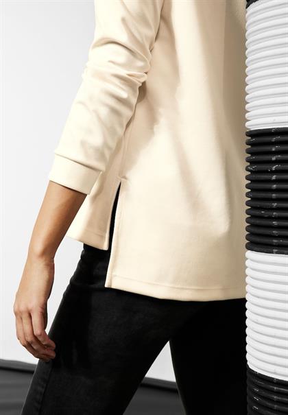 Sweatpullover mit Kapuze creamy beige