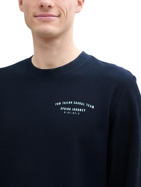 Sweatshirt aus Baumwolle sky captain blue
