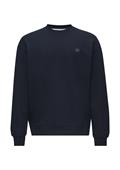 Sweatshirt aus Baumwollmix mit Logo-Detail blau