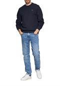Sweatshirt aus Baumwollmix mit Logo-Detail blau