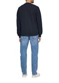 Sweatshirt aus Baumwollmix mit Logo-Detail blau