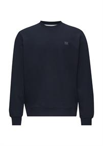 Sweatshirt aus Baumwollmix mit Logo-Detail blau