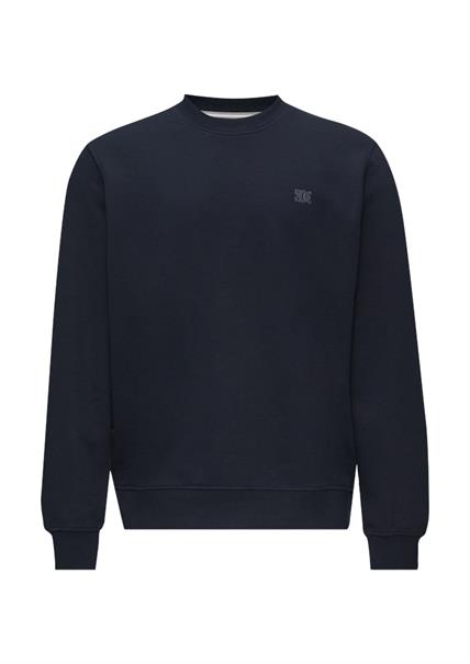 Sweatshirt aus Baumwollmix mit Logo-Detail blau