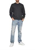 Sweatshirt aus Baumwollmix mit Logo-Detail grau