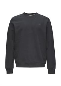 Sweatshirt aus Baumwollmix mit Logo-Detail grau