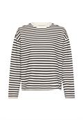 Sweatshirt aus einem Baumwollmix black - milkwhite st