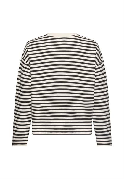 Sweatshirt aus einem Baumwollmix black - milkwhite st