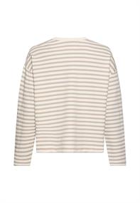 Sweatshirt aus einem Baumwollmix stone stripes