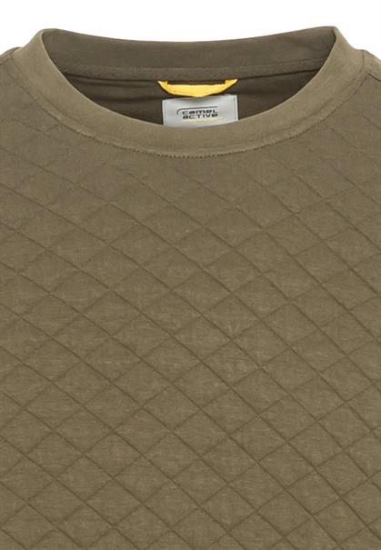 Sweatshirt aus reiner Baumwolle olive brown