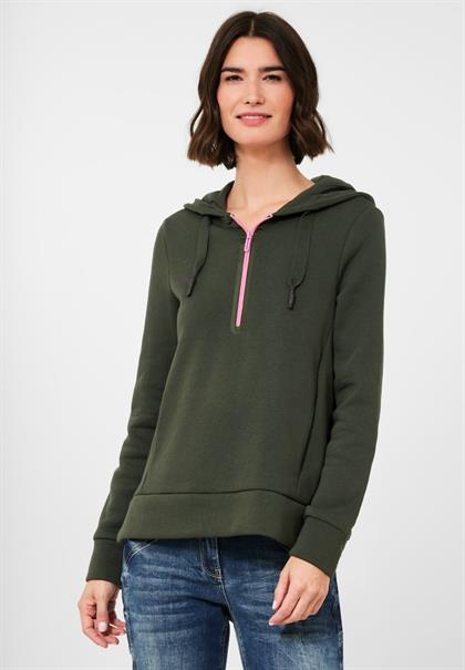 Sweatshirt im Troyer Style deep pine green
