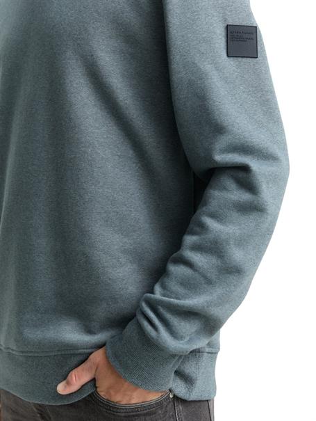 Sweatshirt in Melange-Optik grey mint navy structure