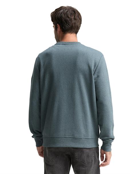 Sweatshirt in Melange-Optik grey mint navy structure