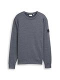 Sweatshirt in Melange-Optik navy grindle structure