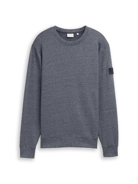 Sweatshirt in Melange-Optik navy grindle structure