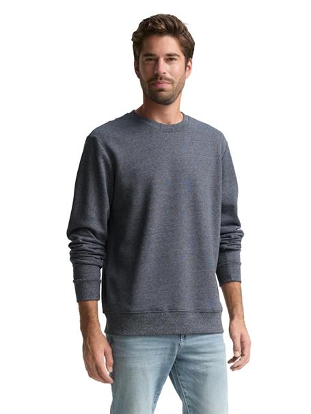 Sweatshirt in Melange-Optik navy grindle structure