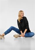 Sweatshirt in Unifarbe black