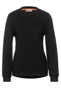 Sweatshirt in Unifarbe black