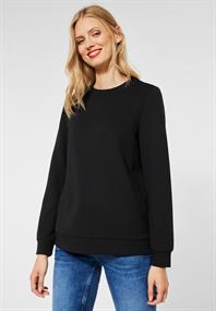 Sweatshirt in Unifarbe black