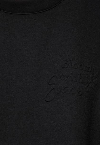Sweatshirt in Unifarbe black
