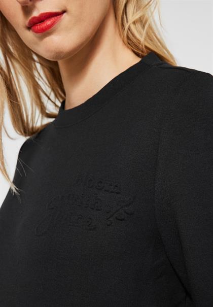 Sweatshirt in Unifarbe black