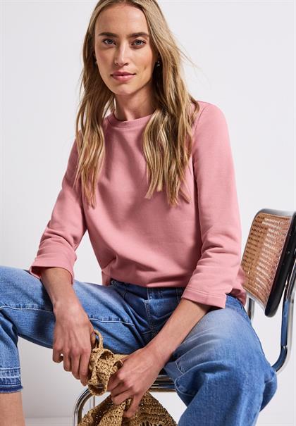 Sweatshirt in Unifarbe blush peach