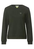 Sweatshirt in Unifarbe full olive