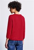 Sweatshirt in Unifarbe glory red