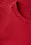 Sweatshirt in Unifarbe glory red