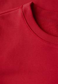 Sweatshirt in Unifarbe glory red