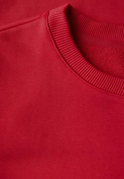 Sweatshirt in Unifarbe glory red