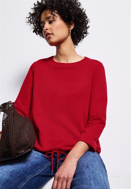 Sweatshirt in Unifarbe glory red