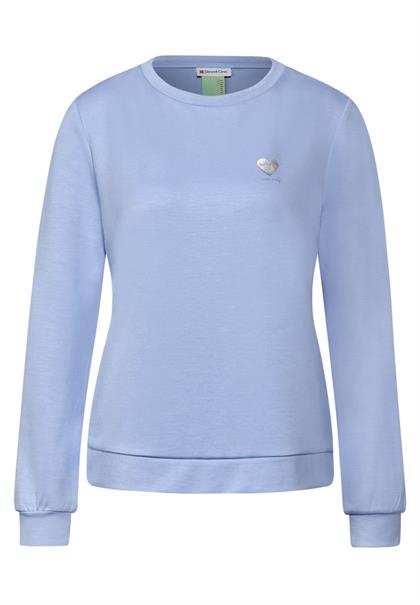 Sweatshirt in Unifarbe mid sunny blue