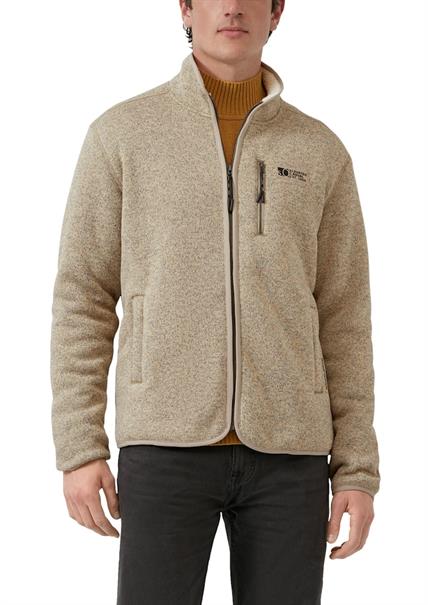 Sweatshirt Jacke beige
