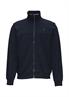 Sweatshirt Jacke mit Stehkragen und Logo-Detail blau