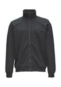 Sweatshirt Jacke mit Stehkragen und Logo-Detail grau