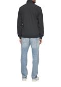Sweatshirt Jacke mit Stehkragen und Logo-Detail grau