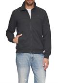 Sweatshirt Jacke mit Stehkragen und Logo-Detail grau