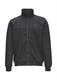 Sweatshirt Jacke mit Stehkragen und Logo-Detail grau