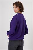 Sweatshirt mit 3-D-Druck dark purple