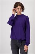 Sweatshirt mit 3-D-Druck dark purple