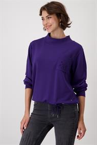 Sweatshirt mit 3-D-Druck dark purple