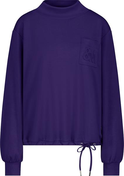 Sweatshirt mit 3-D-Druck dark purple