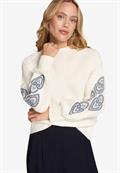 Sweatshirt mit Aufdruck patch creamblue