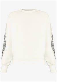 Sweatshirt mit Aufdruck patch creamblue