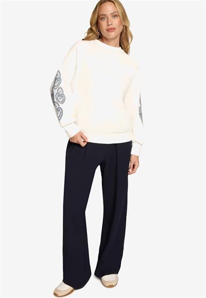 Sweatshirt mit Aufdruck patch creamblue
