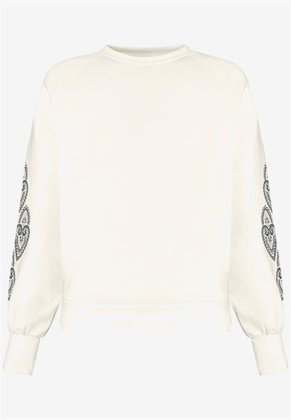 Sweatshirt mit Aufdruck patch creamblue