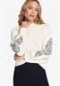Sweatshirt mit Aufdruck patch creamblue