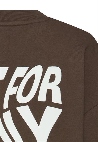 Sweatshirt mit Backprint brown