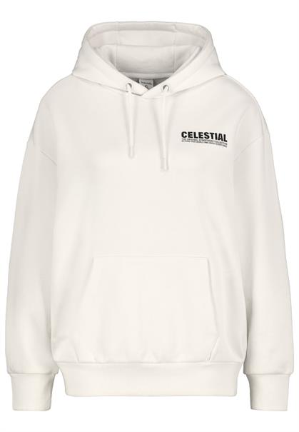 Sweatshirt mit Backprint ivory white