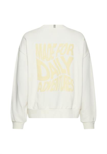 Sweatshirt mit Backprint milkwhite